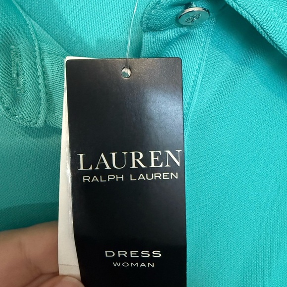 Ralph Lauren Turquoise Long Sleeve Plus sizeShirt Wrap Dress- NWT- size 22 - Picture 5 of 13